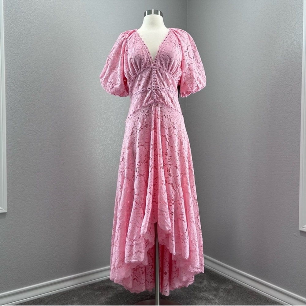 Beautiful feminine pink lace dress